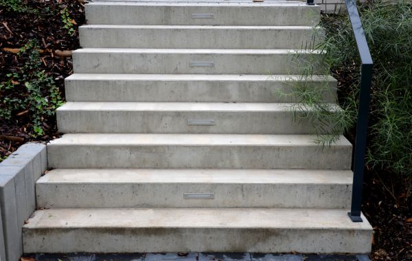 Poured Step Installation in Dover