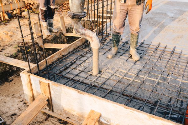 Pole Barn Foundation Pouring in Dover